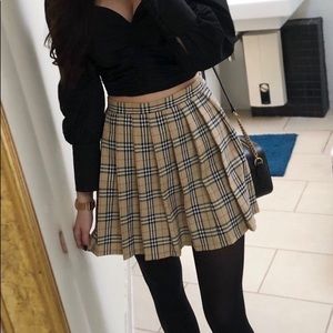 Brand New Tartan Nova Check Print Pleated Skirt